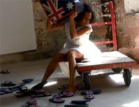 Still from the video "Refuse Refuse"